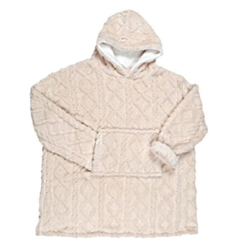 Sweat Plaid Jacquard Crème avec Doublure Sherpa, Confort et Style Cocooning Sweat Plaid Jacquard Crème avec Doublure Sherpa, Confort et Style Cocooning