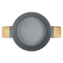Faitout Aluminium Forgé 28cm avec Manche Effet Bois - Tous Feux (Induction), Compatible Lave-Vaisselle, Antiadhésif