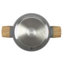 Faitout Aluminium Forgé 28cm avec Manche Effet Bois - Tous Feux (Induction), Compatible Lave-Vaisselle, Antiadhésif
