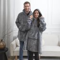 Sweat Gris à Capuche Intérieur Sherpa, Idéal pour Moments Cocooning