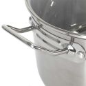 Faitout en Inox avec Couvercle en Verre 24cm - Inox, Tous Feux, Lave-Vaisselle, Cuisson Homogène