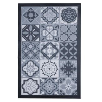 Tapis PVC 40x60 cm, Effet Carreaux de Ciment, Idéal pour Entrée ou Cuisine
