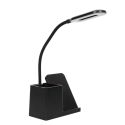 Lampe LED de bureau 3 en 1 avec support chargeur induction smartphone et pot à crayon