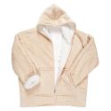 Sweat plaid à Capuche Fermeture Intérieure Beige, Confort et Chaleur Cocooning