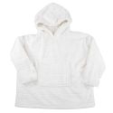 Sweat Plaid Blanc Ultra-Confort, Imitation Fourrure et Chaleur Cocooning