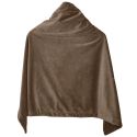 Poncho Plaid Polaire Chauffant Gris Anthracite