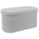 Coffre Banc Pliable Gris 76x38 cm