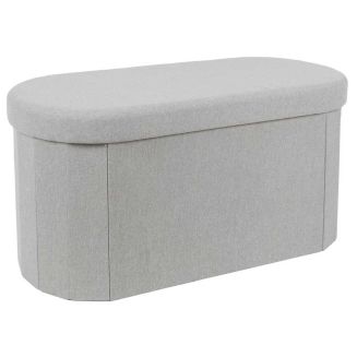 Coffre Banc Pliable Gris 76x38 cm