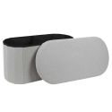 Coffre Banc Pliable Gris 76x38 cm