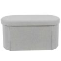 Coffre Banc Pliable Gris 76x38 cm