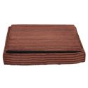 Pouf Coffre Pliable Côtelé Terracotta 38x38 cm