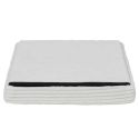 Pouf Coffre Pliable Côtelé Beige 38x38 cm
