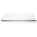 Banc Coffre Pliable Côtelé Beige 76x38 cm