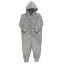 Combinaison Sherpa Enfant Gris, Confort Ultime, Idéale pour les Soirées Pyjama
