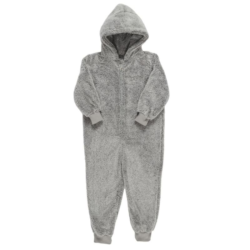 Combinaison Sherpa Enfant Gris, Confort Ultime, Idéale pour les Soirées Pyjama Combinaison Sherpa Enfant Gris, Confort Ultime, Idéale pour les Soirées Pyjama