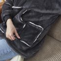 Sweat Plaid Chauffant Gris avec Chauffage USB, Ultra-Doux