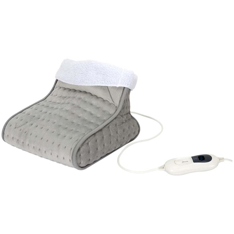 Chausson Chauffe-Pieds Electrique Gris et Sherpa Chausson Chauffe-Pieds Electrique Gris et Sherpa