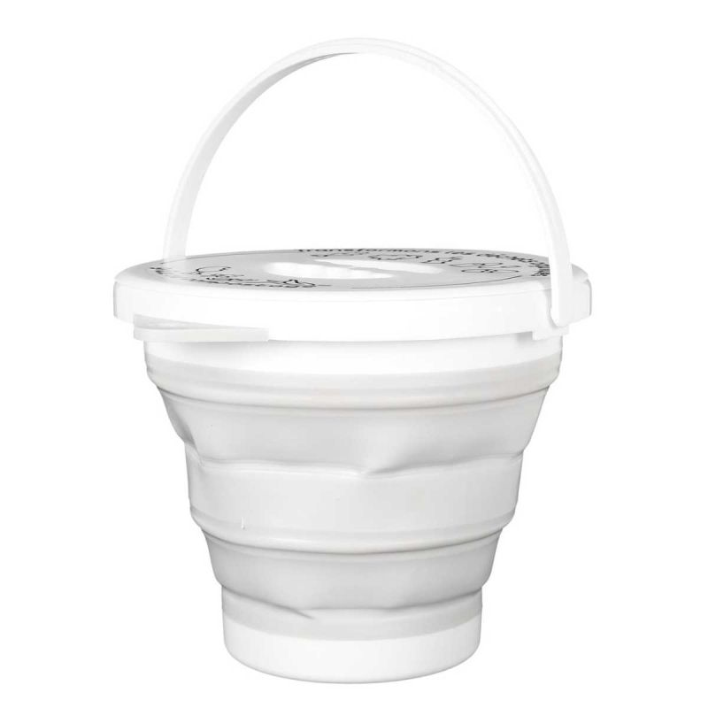 Seau à Compost Pliable 5L avec Anse et Couvercle