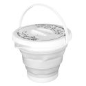 Seau à Compost Pliable 5L avec Anse et Couvercle