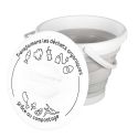 Seau à Compost Pliable 5L avec Anse et Couvercle