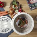 Seau à Compost Pliable 5L avec Anse et Couvercle