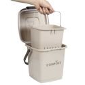 Poubelle à Compost 8L avec Panier Perforé et Couvercle à Clapet