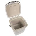 Poubelle à Compost 8L avec Panier Perforé et Couvercle à Clapet