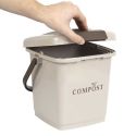 Poubelle à Compost 8L avec Panier Perforé et Couvercle à Clapet