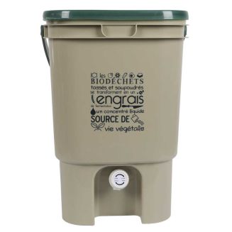 Composteur de Cuisine 19L avec Robinet pour Engrais Liquide