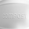 Poubelle à Compost 4L Métal avec Couvercle et Poignées en Bois
