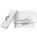 Poubelle à Compost 10L Métal avec Poignée et Couvercle avec Filtre