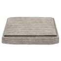 Pouf Coffre Pliable Côtelé Taupe 38x38 cm