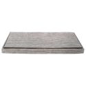 Banc Coffre Pliable Côtelé Taupe 76x38 cm