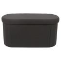 Coffre Banc Pliable Noir 76x38 cm