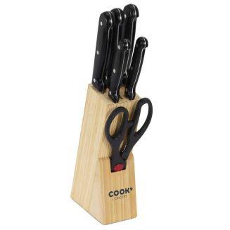 Bloc de 5 couteaux + 1 paire de ciseaux de cuisine