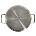 Faitout en Inox avec Couvercle en Verre 28cm Inox, Tous Feux, Lave-Vaisselle, Cuisson Homogène