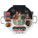 Faitout en Inox avec Couvercle en Verre 28cm Inox, Tous Feux, Lave-Vaisselle, Cuisson Homogène