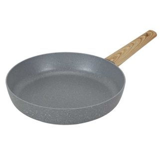 Poêle Aluminium Forgé 28cm avec Manche Effet Bois Tous Feux (Induction)