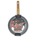 Poêle Aluminium Forgé 28cm avec Manche Effet Bois Tous Feux (Induction)