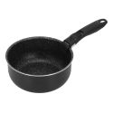 Set de 3 casseroles en aluminium revêtement effet pierre avec 1 poignée amovible