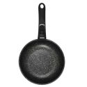 Set de 3 poêles en aluminium revêtement effet pierre avec 1 poignée amovible