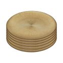 Lot de 6 Assiettes en Verre Doré Ø21cm