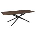 COLETTE - Table repas extensible 150/210 en bois et MDF piètement métal noir