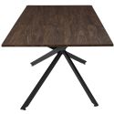 COLETTE - Table repas extensible 150/210 en bois et MDF piètement métal noir