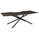 COLETTE - Table repas extensible 150/210 en bois et MDF piètement métal noir