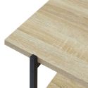 DARA - Banc TV 2 Plateaux Métal et Aspect Bois