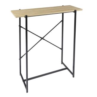 DARA - Console simple plateau Métal et Aspect Bois