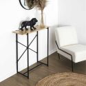 DARA - Console simple plateau Métal et Aspect Bois