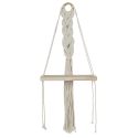 Etagère murale 25cm bohème en corde et plateau en bois