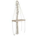 Etagère murale 25cm bohème en corde et plateau en bois